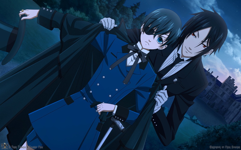 holding, real people, focus on foreground, young men, Kuroshitsuji, uniform, Black Butler, 2K, day, front view, standing, technology, Michaelis Sebastian