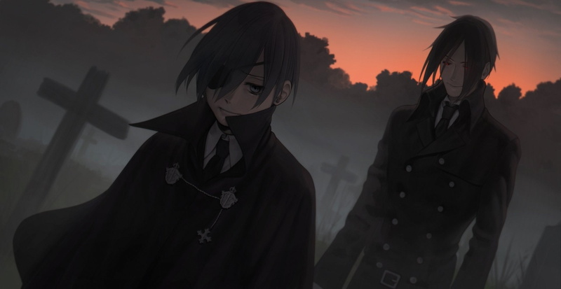 Black Butler, Ciel Phantomhive, Anime, Sebastian Michaelis, 1080P