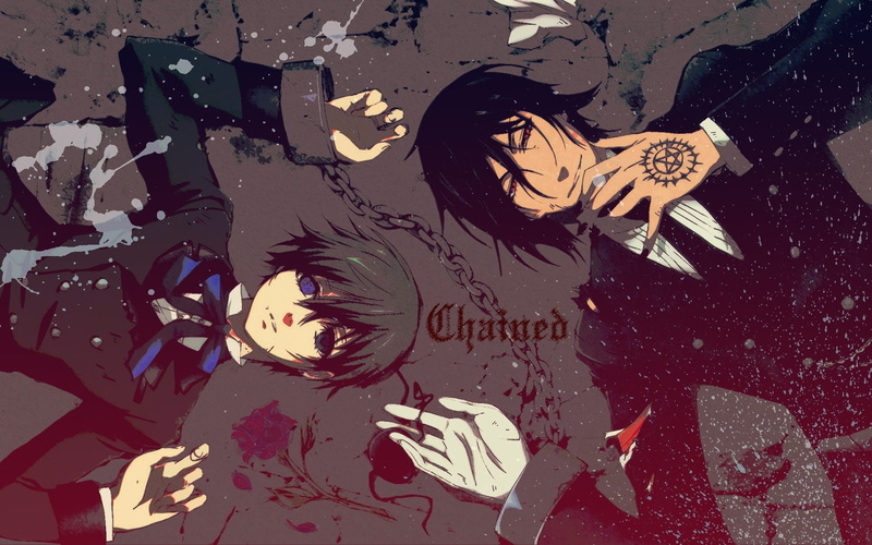 indoors, female likeness, creativity, paint, Michaelis Sebastian, no people, representation, Ciel Phantomhive, characters, Kuroshitsuji , close-up, craft