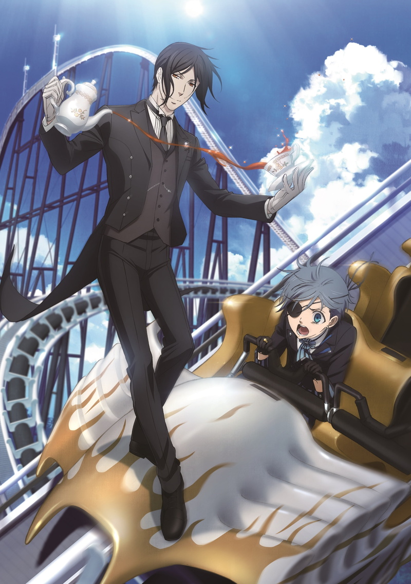 nautical vessel, kuroshitsuji, mode of transportation, business person, sebastian michaelis, suit, adult, Anime, 2K, day, motion, businessman, low angle view