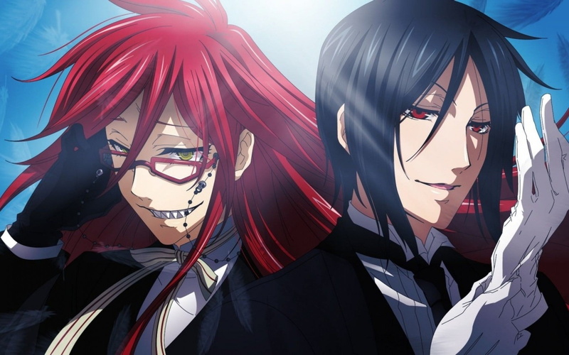 adult, young adult, Kuroshitsuji , d, clothing, character, Sutcliff Grell , Black Butler, mask - disguise, anime, disguise, headshot, hair, unrecognizable person