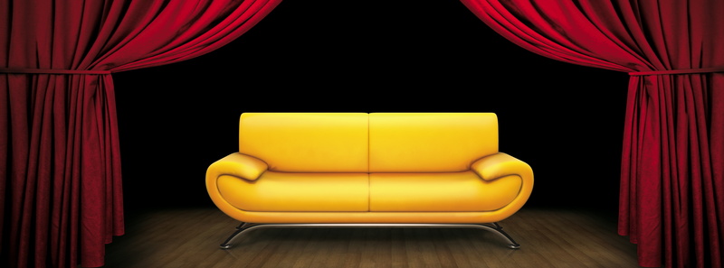 stage, Creative, furniture, chair, red, indoor, Design, three dimensional, wealth, Curtain, Couch, no people, modern, retro styled, luxury, yellow, Show