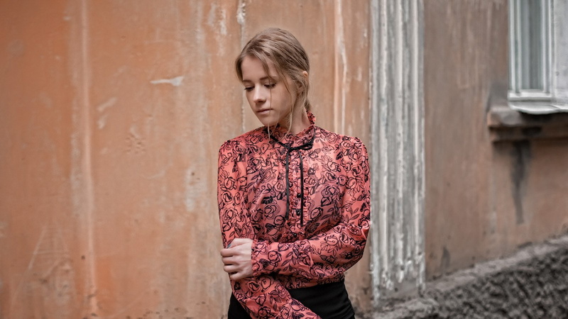 urban, women outdoors, Dmitry Korneev, women, 720P, looking away