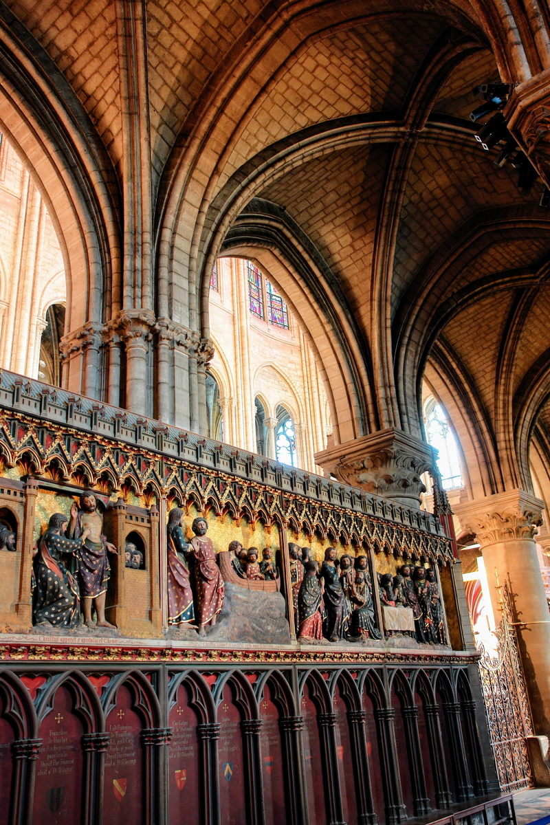 architectural column, notre dame, ceiling, travel destinations, indoors, cross, gothic style, low angle view, notre-dame, Detail, Church, arched, spirituality