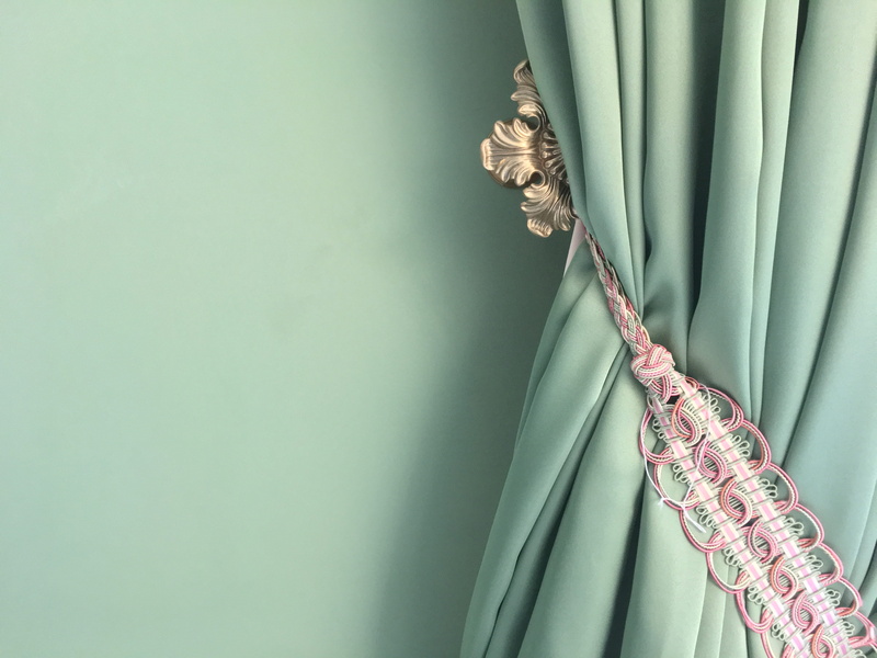textile, indoors, curtain decor, hanging, apparel, drape, softness, italian charm, 4K, tied up, copy space, studio shot, flower, toscana, pink, romantic