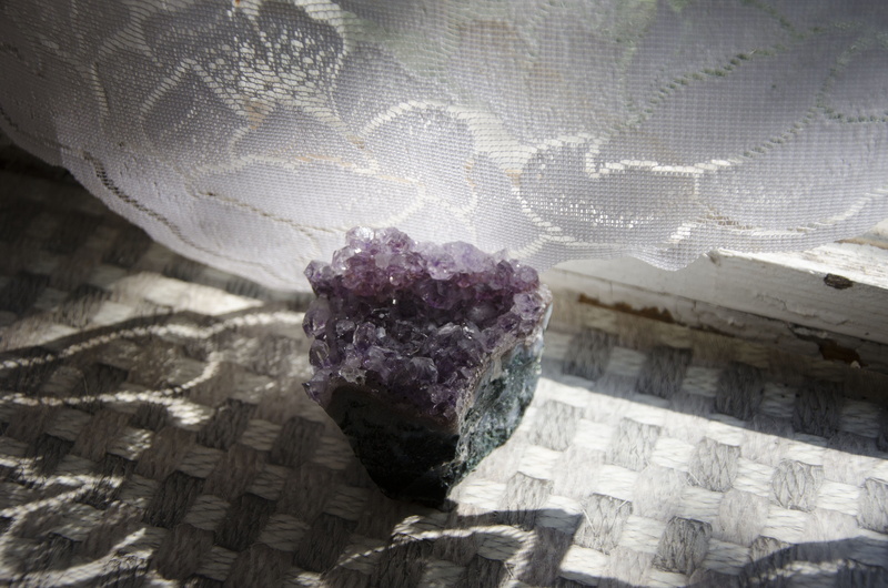 beauty in nature, solid, plant, flower, close-up, indoors, transparent, freshness, still life, table, gem, amethyst, shadow, tracery, purple, sunlight