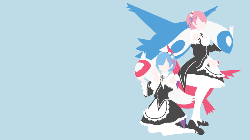 Rem (Re: Zero), day, Pokémon, copy space, minimalism, leisure activity, outdoors, creativity, nature, men, flying, side view, Re:Zero Kara Hajimeru Isekai Seikatsu