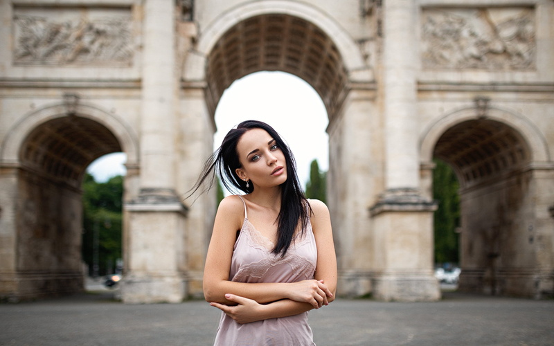 tourism, adult, one person, portrait, beautiful woman, young women, architectural column, building exterior, women outdoors, hairstyle, beauty, travel destinations