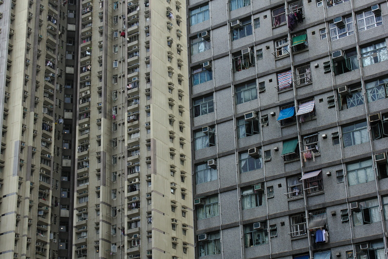 backgrounds, rise, full frame, building, balcony, in a row, architecture, office building exterior, 4K, no people, air conditioner, skyscraper, building exterior