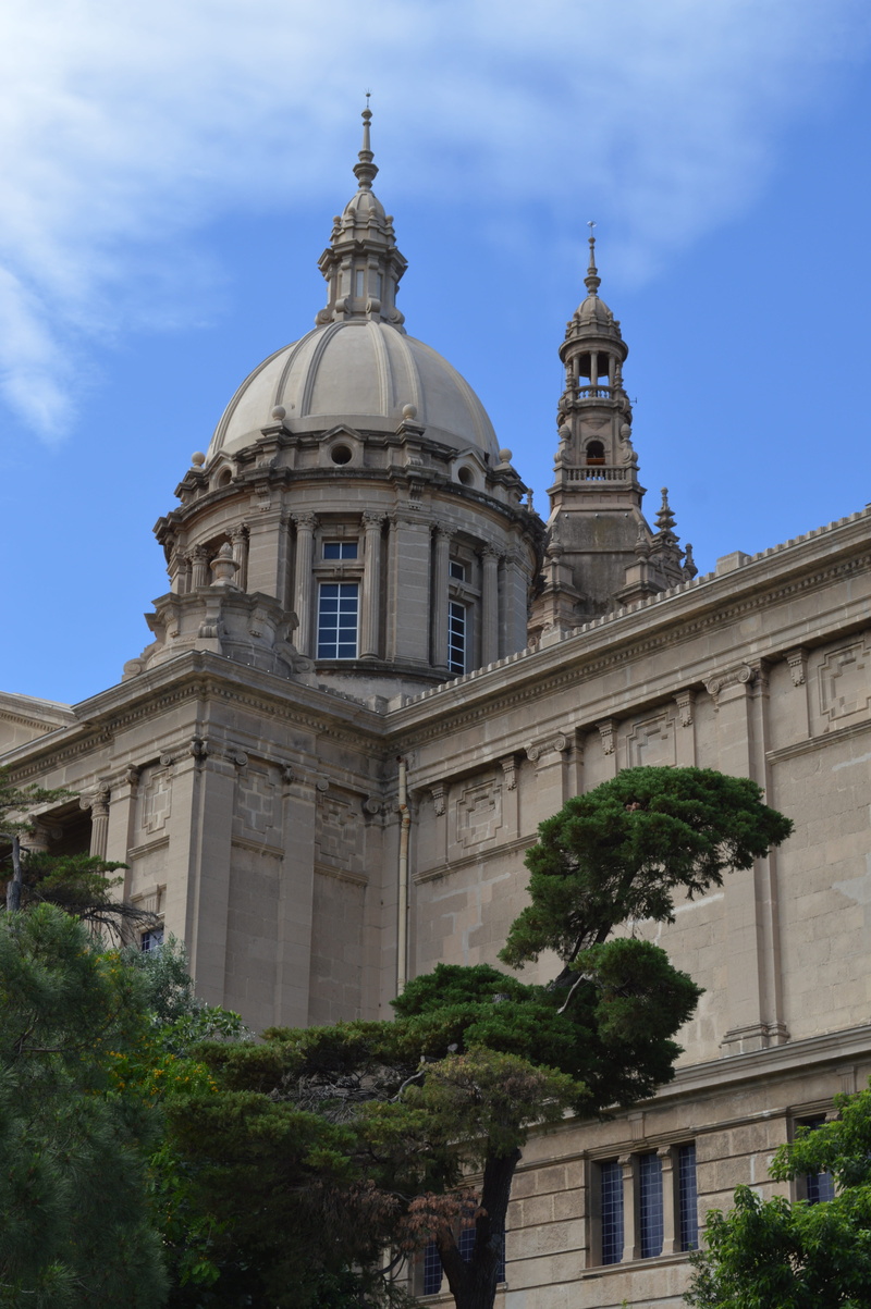 nature, built structure, house, Barcelona, day, nacional, building, urban, cityscape, landmark, hill, palace, travel, palau, tourism, religion, catalan