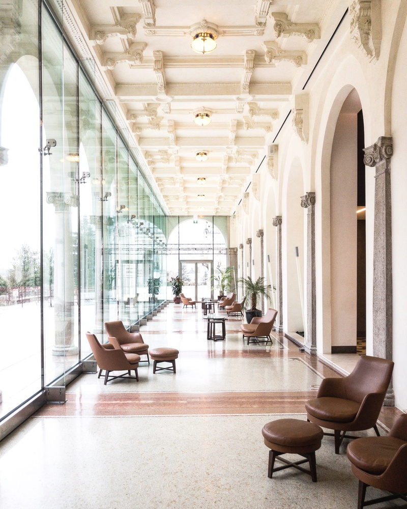 flooring, window, beside, tiled floor, arcade, indoors, portico, history, no people, lounge, corridor, built structure, luxury, building, furnished, architectural column