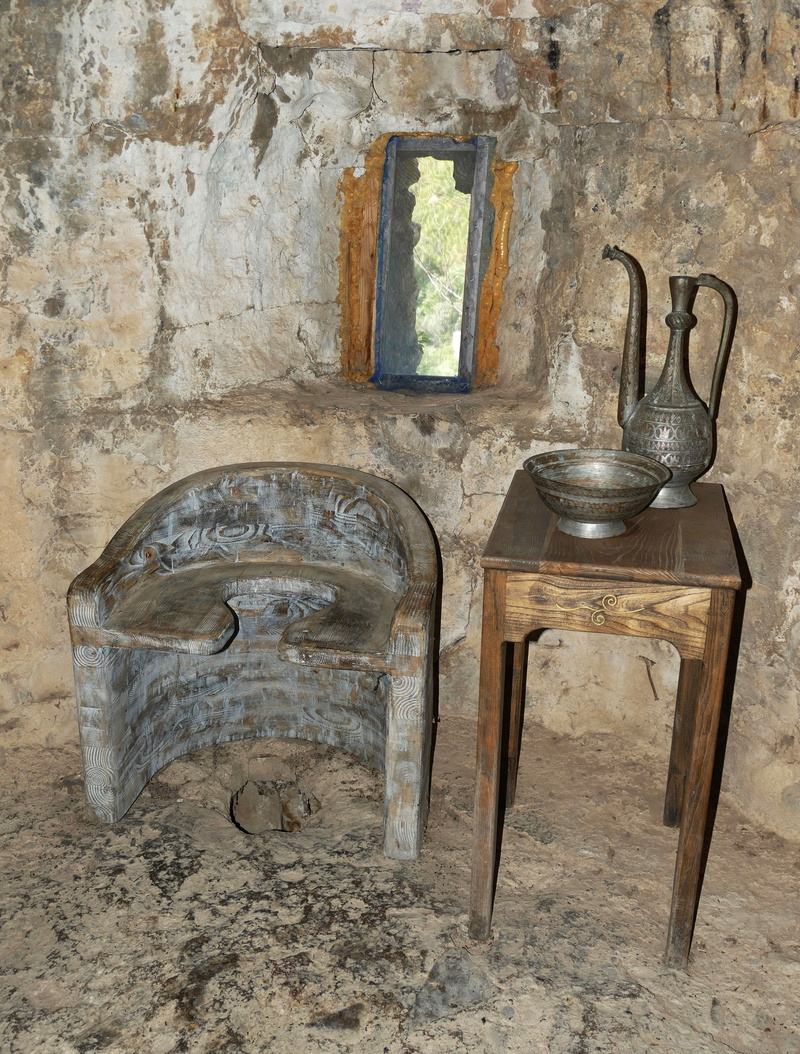 indoors, abort, no people, wood - material, loo, middle ages, built structure, day, the past, historically, castle, building, weathered, table, wall - building feature