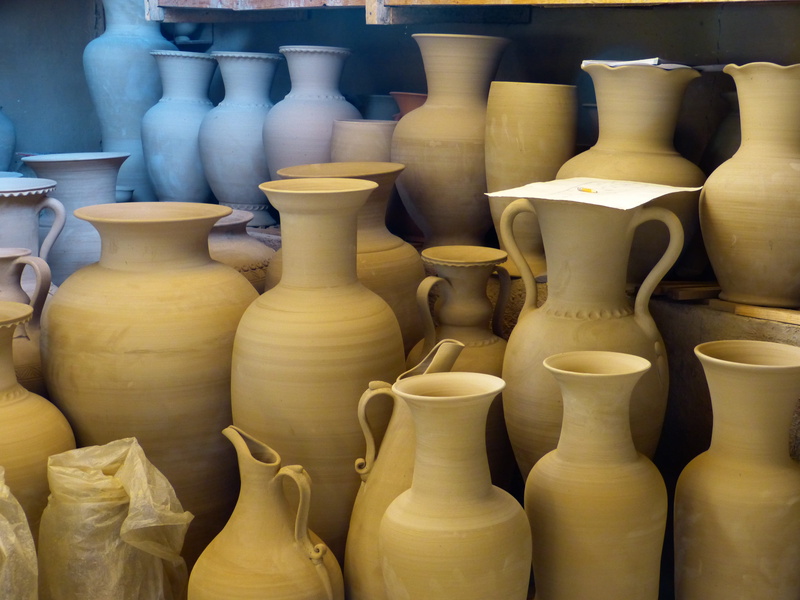 craft, pottery, outdoors, pitcher - jug, retail, abundance, large group of objects, vessel, choice, ceramic, 4K, sound, container, jug, art and craft
