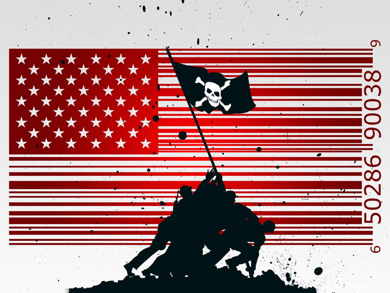 soldier, flag, barcode, 720P, artwork