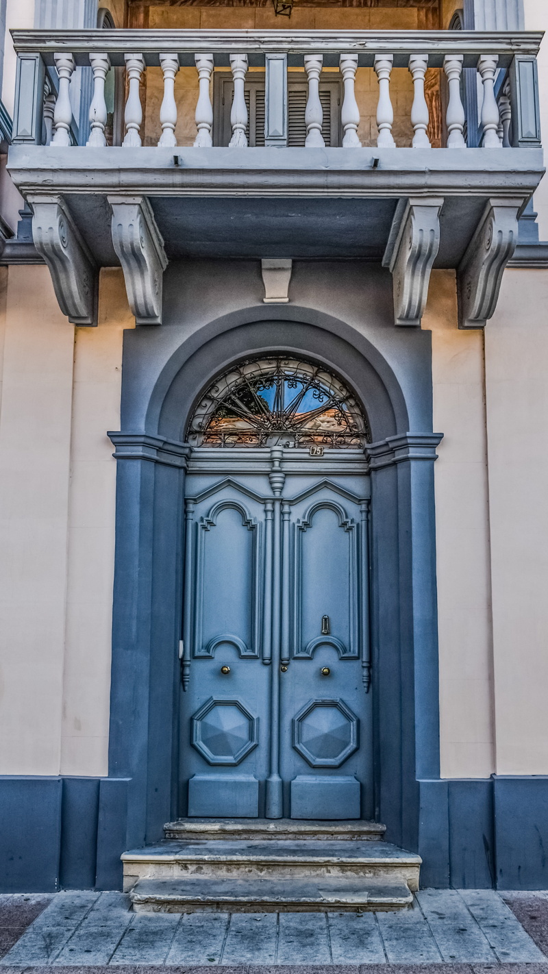 neoclassic, day, exterior, building, closed, no people, low angle view, architectural column, vintage, electric lamp, art and craft, entrance, street, old house