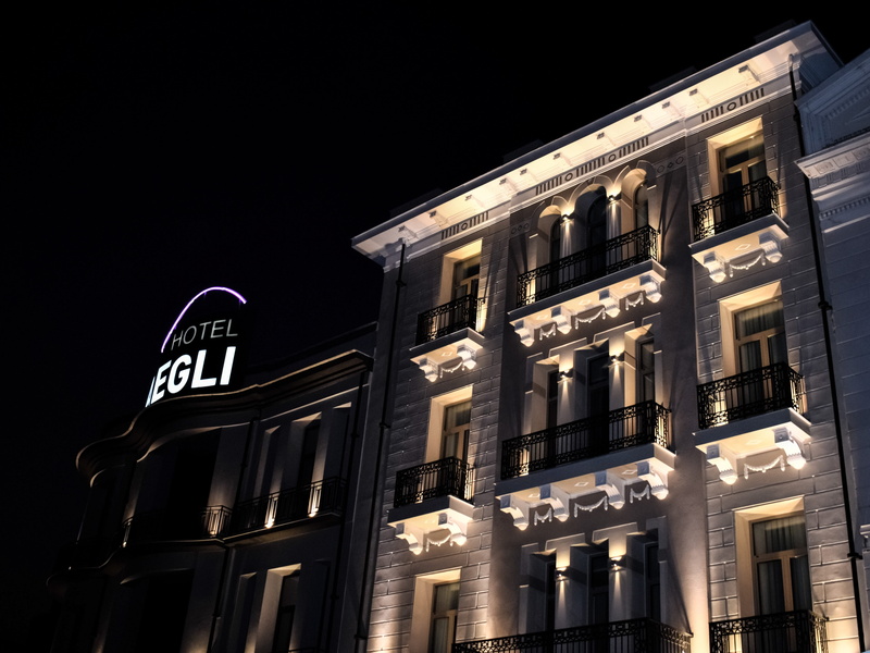 night, 4K, no people, building, architecture, city, neoclassic, volos, lighting, sky, clear sky, outdoors, residential district, illumination, building exterior