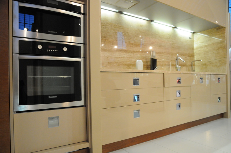 Modern, oven, window, tile, wood - material, steel, Modular, indoors, Kitchen, illuminated, clean, flooring, domestic kitchen, metal, home interior, no people