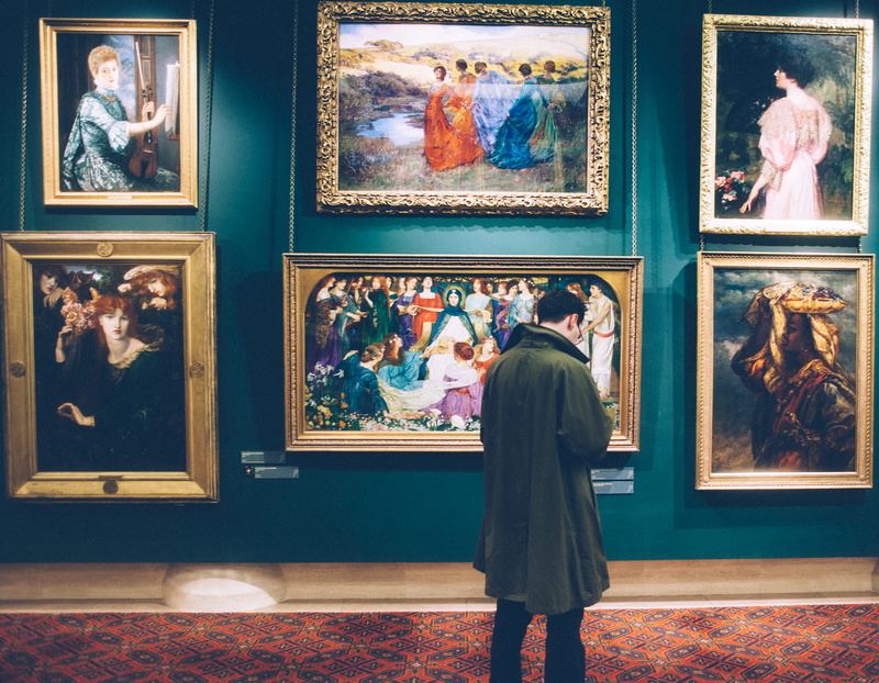 1080P, mural, paintings, men, museum, man, person, history, paint, furniture, creativity, standing, front, architecture, male likeness, arts culture and entertainment
