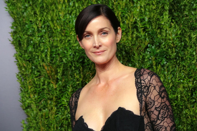 Girl, Carrie-Anne Moss, Black Hair, Actress, Woman, Blue Eyes, 2K, Actresses