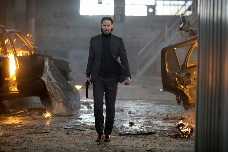 Keanu Reeves, John Wick, gun, costume, 2K