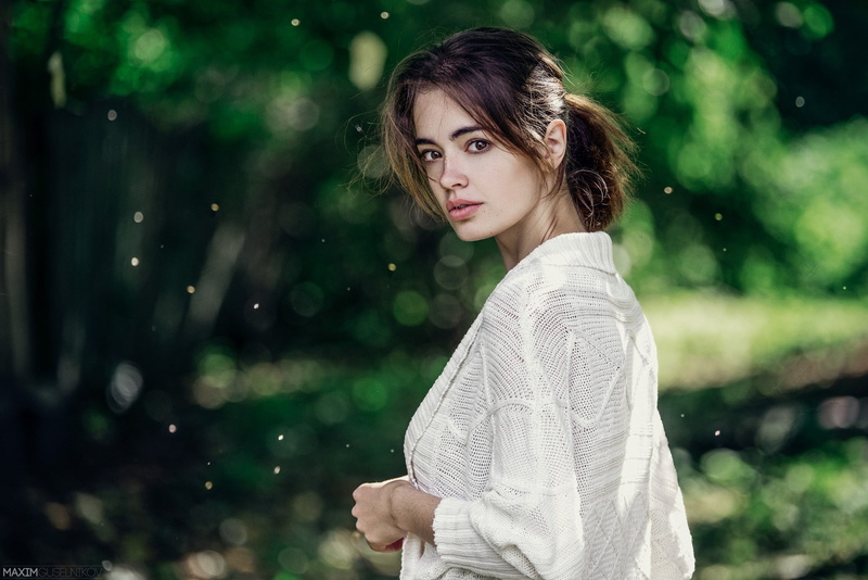 outdoors, beautiful woman, real people, fashion, long hair, waist up, women outdoors, one person, young women, looking at camera, women, adult, Maxim Guselnikov