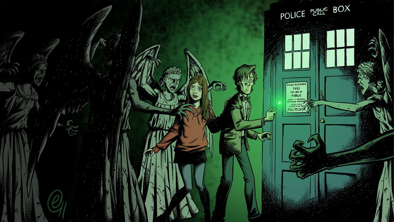 no people, Doctor Who, wall - building feature, Karen Gillan, indoors, nature, window, night, representation, architecture, building, creativity