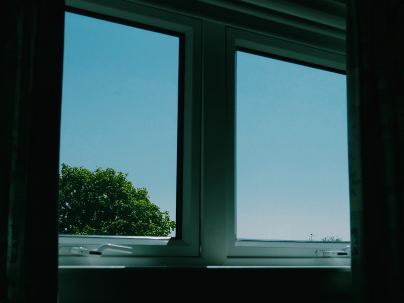 2K, house, united kingdom, spring, built structure, glass - material, curtains, green color, perspective, window, troon, sunlight, summer, tree, neature