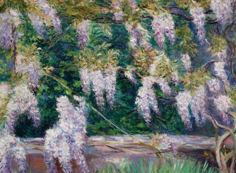 1080P, flowers, Blanche Monet, Wisteria at Giverny, picture