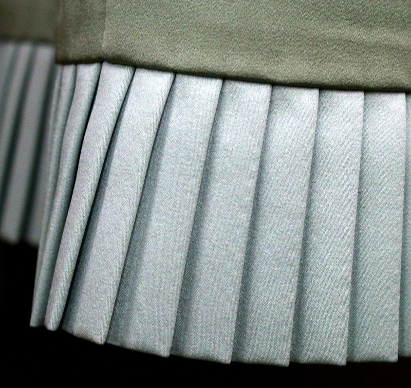 close-up, arrangement, fashion, satin, security, pattern, hem, textile, repetition, side by side, pleated, textured, pleat, white color, full frame, no people