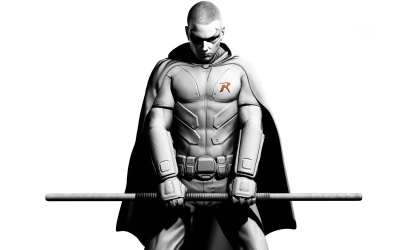 720P, white, hd, batman, arkham, robin, city, video games