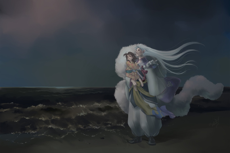 InuYasha, 1080P, Sesshōmaru (InuYasha), Anime, Rin (InuYasha)