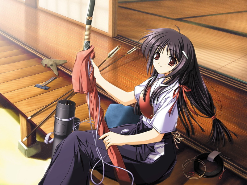 anime girls, bow and arrow, 720P