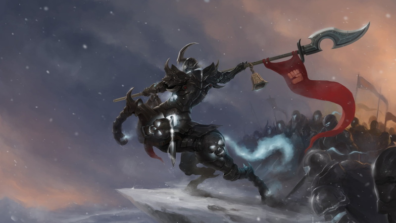 spear, outdoors, day, no people, art and craft, water, human representation, ride, League of Legends, reflection, waterfront, Hecarim, fantasy art, holding