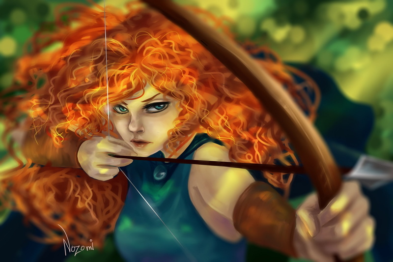Merida, redhead, 2K, beautiful woman, beauty, hairstyle, fashion, women, adult, young women, red, Brave, human Face, people, looking at camera, females
