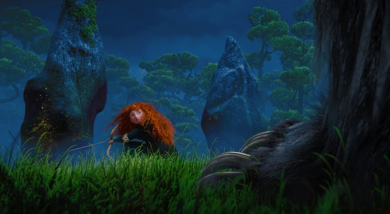 beauty in nature, tranquility, animal wildlife, Cartoons, pixar, no people, movie, princess, animation, animal, merida, 2012, disney, tree, green color