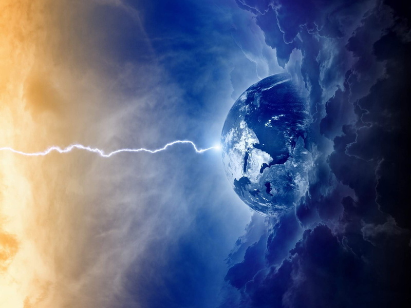 world, cloud - sky, beauty in nature, night, no people, universe, hd, space, sky, climate, planet, illustration, blue, desktop, environment, 1080P, storm