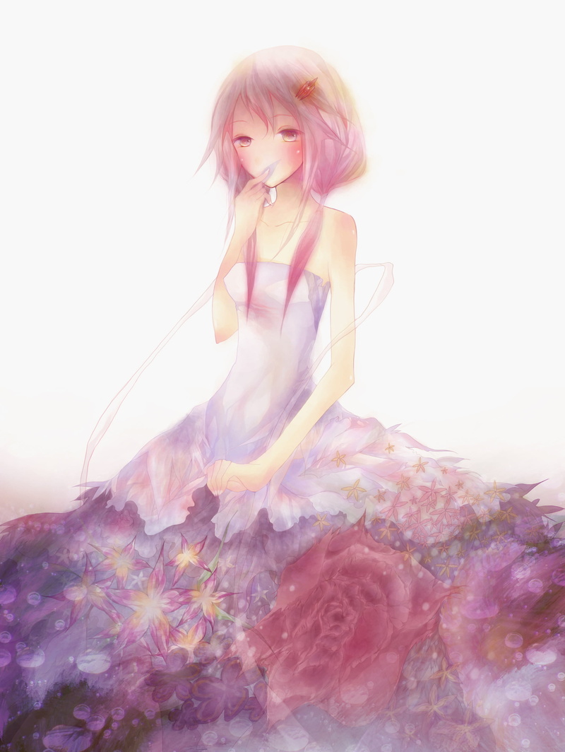 fashion, Inori Yuzuriha, flowering plant, nature, beautiful woman, young women, beauty, young adult, 2K, indoors, hairstyle, contemplation, Yuzuriha Inori