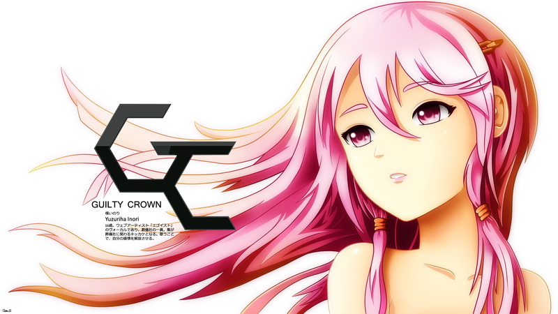 indoors, clothing, one person, female likeness, manga, text, digital composite, studio shot, Guilty Crown, women, human representation, Inori Yuzuriha