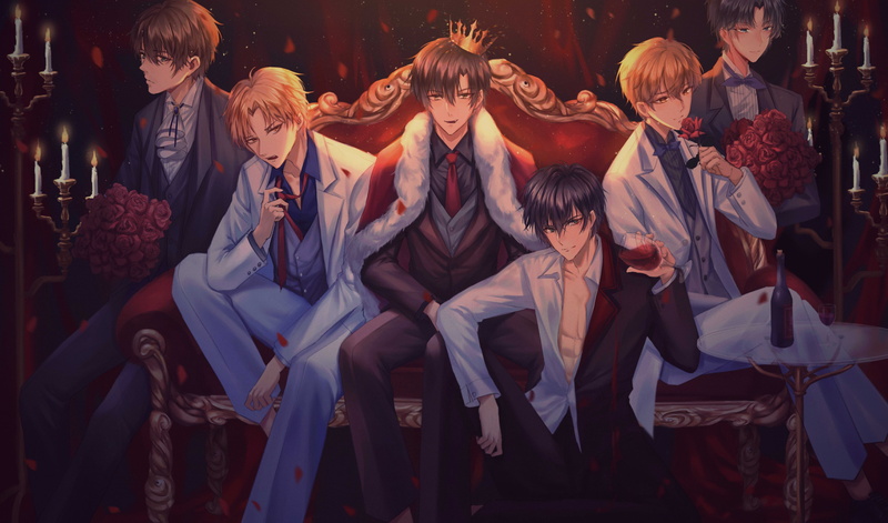 group, men, nightlife, Anime, adult, anime boys, emotion, real people, group of people, shoujo, night, lifestyles, 4K, young adult, togetherness, indoors