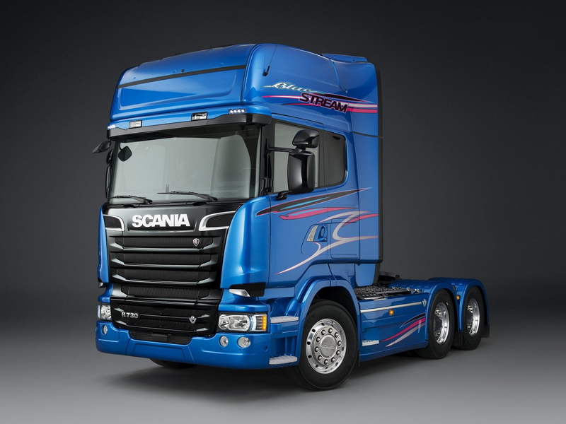 2014, 6x2, 1080P, tractor, semi, blue, r730, scania, stream