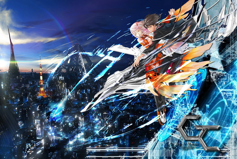 cityscape, outdoors, nature, Guilty Crown, built structure, 1080P, sea, one person, Ouma Shuu, reflection, sky, building exterior, glass - material, multi colored