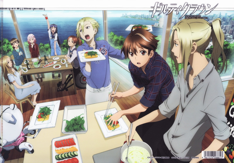 people, Tsugumi (Guilty Crown), group of people, anime, food, human representation, female likeness, women, 2K, sweet food, food and drink, standing, table