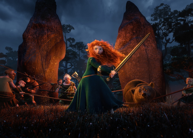 Brave, real people, tree, outdoors, field, 4K, fear, people, male likeness, Pixar, 4K, sky, representation, human representation, mammal, land, plant