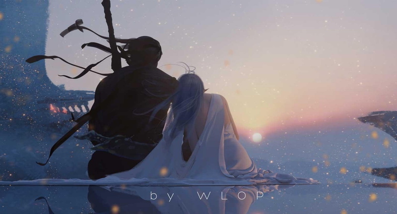 fantasy art, comics, WLOP, 1080P, Ghost + Blade