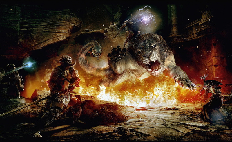 Other Games, illuminated, Artwork, indoors, the past, belief, night, s, gray, place of worship, history, no people, dragons dogma, built structure, representation