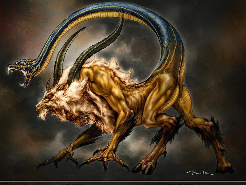 creature, framed, decor, hd, wall, 720P, fantasy, chimera