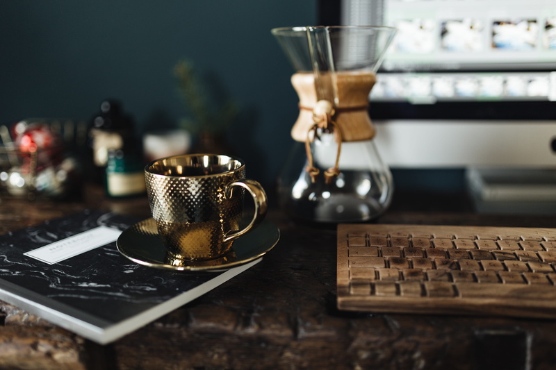 refreshment, indoors, no people, close-up, household equipment, bar counter, still life, table, food and drink, drink, food, glass, coffee, mug, office