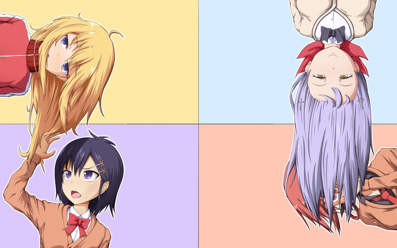 Gabriel Dropout, 1080P, Gabriel White Tenma, Vignette April Tsukinose, Satanichia McDowell Kurumizawa, anime girls, Raphiel Ainsworth Shiraha