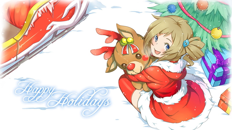 celebration, santa Claus, untitled, decoration, anime girls, holding, happiness, creativity, smiling, holiday, animal, male likeness, women, gift