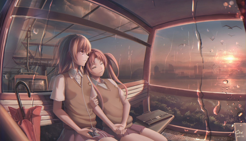 Misaka Mikoto, 1080P, anime, To Aru Kagaku no Railgun, Shirai Kuroko, anime girls